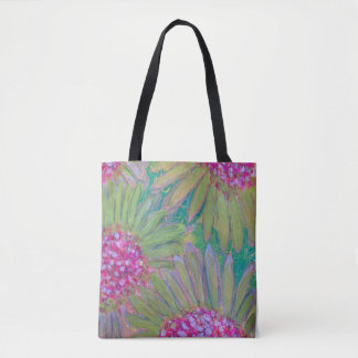Rosa Blume Abstrakt Tasche
