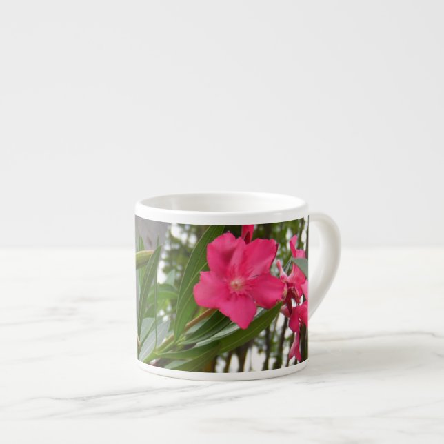 Rosa Blume auf dem Weinberg Espressotasse (Vorderseite Rechts)