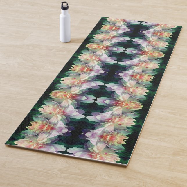 Rosa Blume aus Peony multipliziert Abstrakt Yogamatte (Beispiel)
