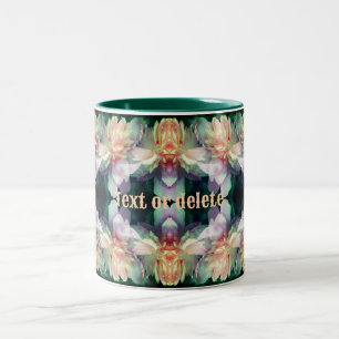 Rosa Blume aus Peony multipliziert Personalisiert Zweifarbige Tasse