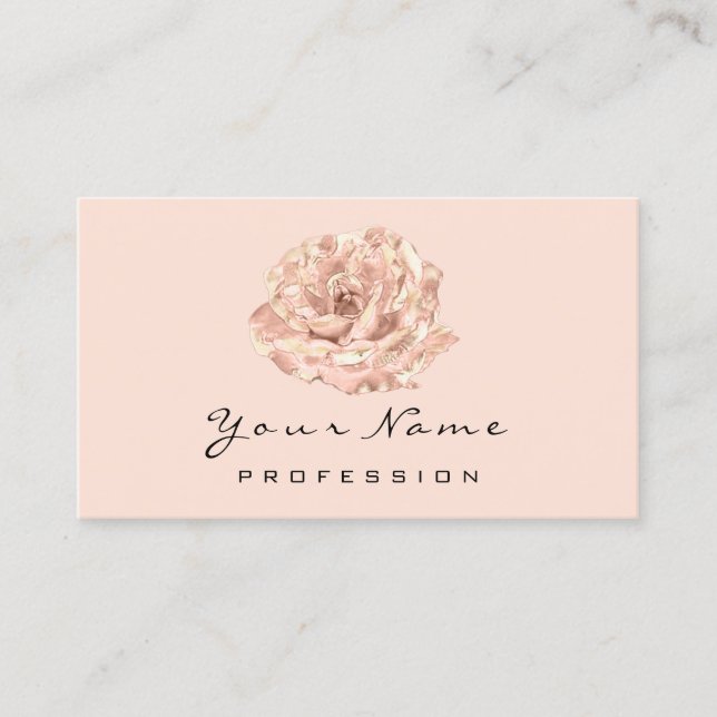 Rosa Blume Blogger Stylist Beauty Body Visitenkarte (Vorderseite)