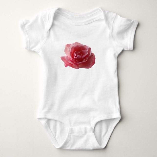 Rosa Blume Blossom Baby Bodysuit Strampler (Vorderseite)