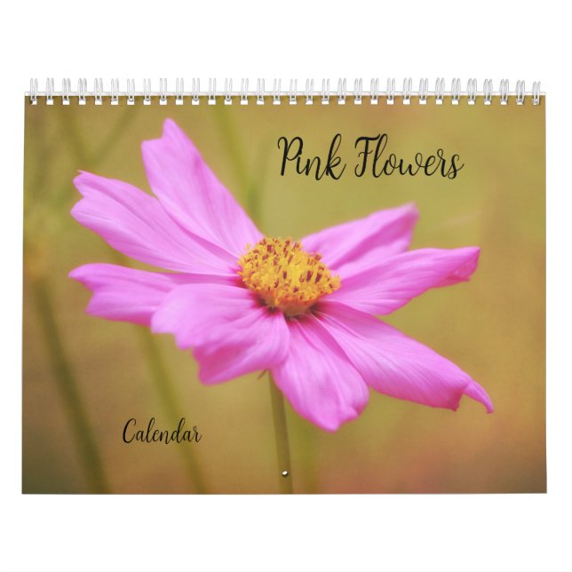 Rosa Blume Blumenkalender Kalender (Titelbild)