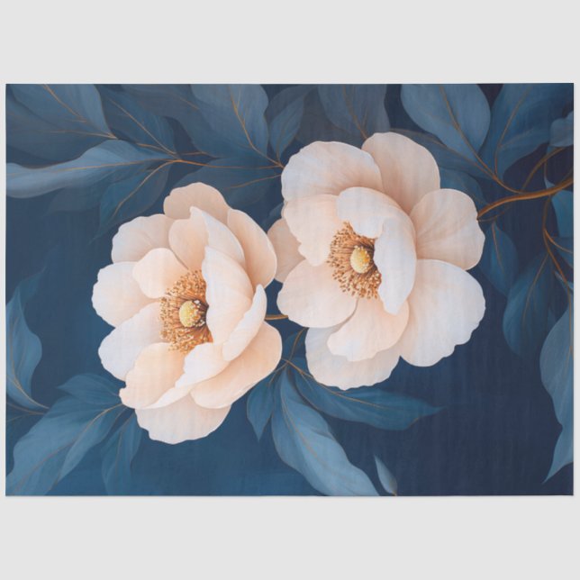 Rosa Blume Blumenmotive Seidenpapier (Vorderseite)