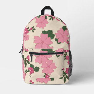 Rosa Blume, Blumenmuster, Muster von Blume Bedruckter Rucksack
