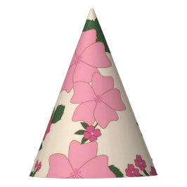 Rosa Blume, Blumenmuster, Muster von Blume Partyhütchen