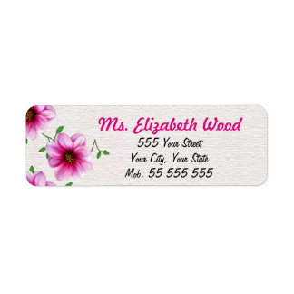 Rosa Blume Blumenrosa Name auf weißer Struktur