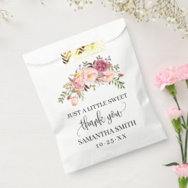 Rosa Blume Boho Chic Baby Dusche Blumenstrauß Part Geschenktütchen