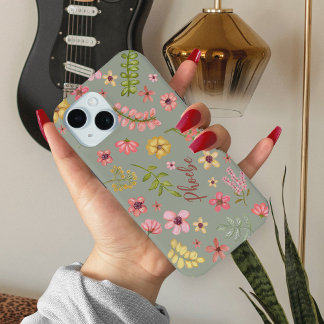 Rosa Blume Botanische Weibchen Name Case-Mate iPhone Hülle