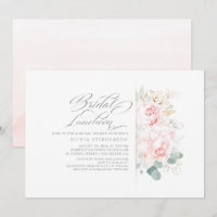 Rosa Blume Brautparty Goldgrün