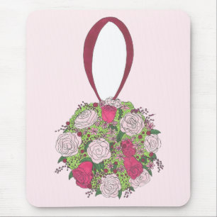 Rosa Blume Bridal Bouquet Polterabend Mousepad
