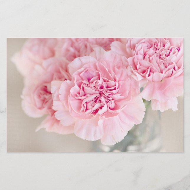 Rosa Blume Briefpapier (Vorderseite)
