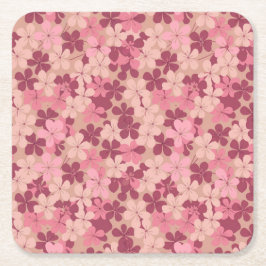Rosa Blume Camouflage Untersetzer Set