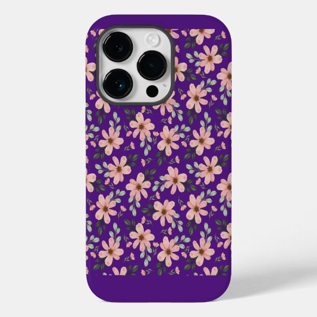 Rosa Blume Case-Mate iPhone 14 Pro Hülle (Rückseite)