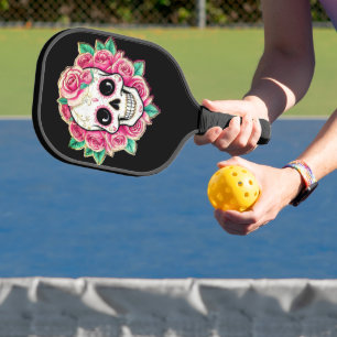 Rosa Blume Coquette Blumenstrauß Rose Skelett Pickleball Schläger