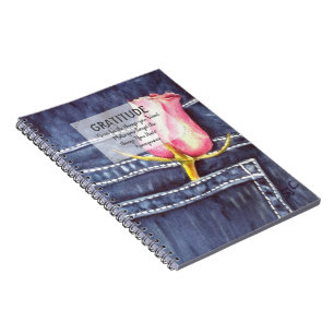 Rosa Blume Dankbarkeit Notizblock