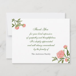 Rosa Blume Dankeskarte