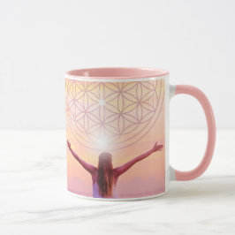 Rosa Blume der Tasse des Lebens - Empowerment des 