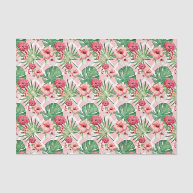 Rosa Blume (Design 16 Pink Serie) Seidenpapier (Vorderseite)