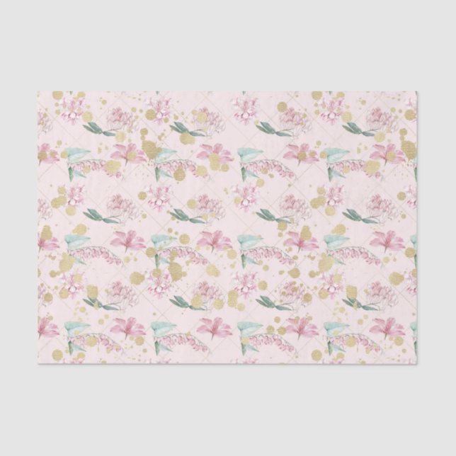 Rosa Blume (Design 19 Pink Series) Seidenpapier (Vorderseite)