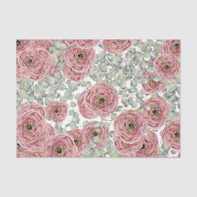 Rosa Blume (Design 67 Pink Serie) Seidenpapier (Vorderseite)