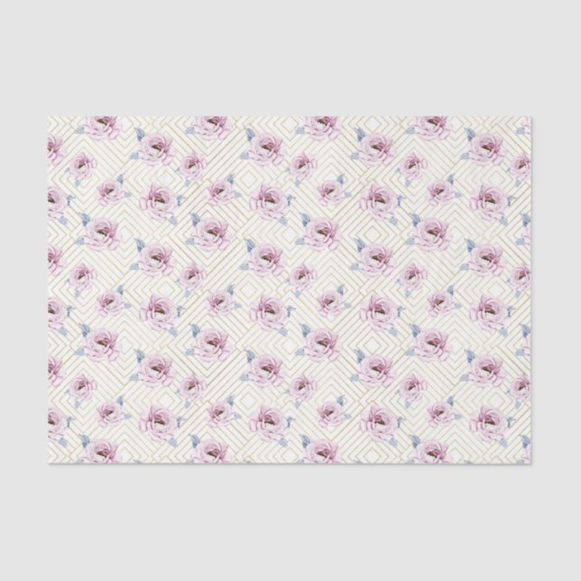 Rosa Blume (Design 76 Pink Serie) Seidenpapier (Vorderseite)