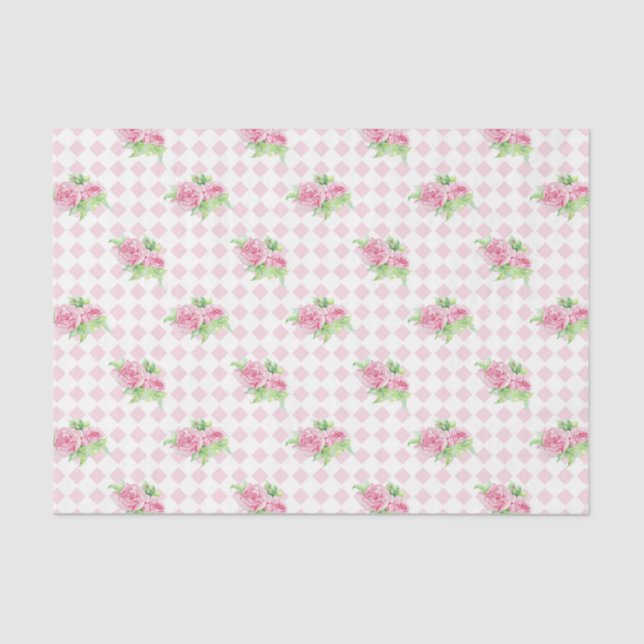 Rosa Blume (Design 77 Pink Serie) Seidenpapier (Vorderseite)