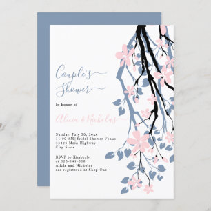 Rosa Blume duschen duschen duftende blaue Ast Einladung