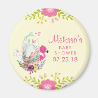 Rosa Blume, Ei, Flamingo & Bunny Baby Dusche