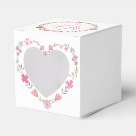 Rosa Blume Erste Kommune Herz Geschenkschachtel