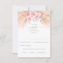 Rosa Blume Exotic Wedding RSVP