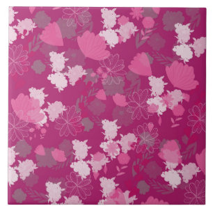 rosa Blume Fliese