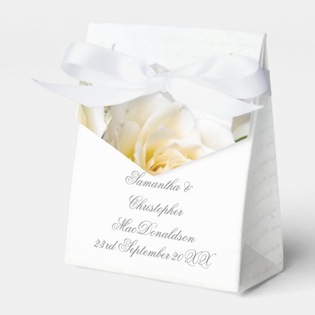 Rosa Blume Florenz Romantische Hochzeit Geschenkschachtel (Vorderseite)