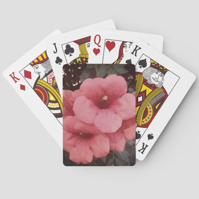 Rosa Blume Foto Klassische Spielkarten (Rückseite)