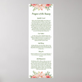 Rosa Blume Gebete des Rosenkranzes Christlich Poster
