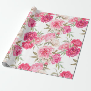 Rosa Blume Geschenkpapier