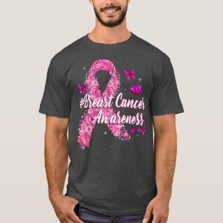Rosa Blume Gesunde Brust T-Shirt