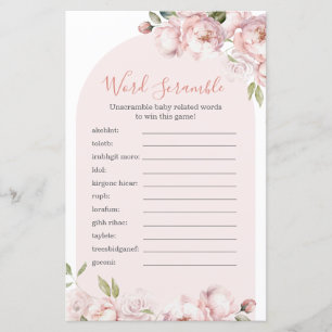 Rosa Blume Girl Baby in Bloom Word Scramble