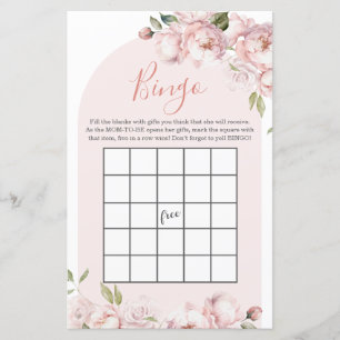 Rosa Blume Girl Baby Shower Baby in Bloom Bingo