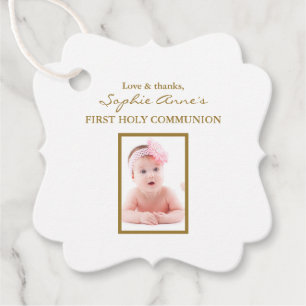 Rosa Blume Gold Girl Foto Heilige Kommune Geschenkanhänger