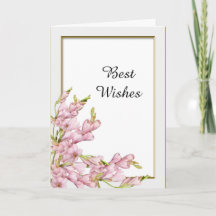 Rosa Blume Gold Rahmen Hochzeitsgratulation