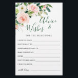 Rosa Blume Grün - Ratschläge und Wünsche Karte<br><div class="desc">Blush Pink Blume Greenery Advice & Wishings Card. Persönlich mit dem Namen der Braut und dem Datum der Dusche. Für weitere Anpassungen klicken Sie bitte auf den Link "Weiter anpassen". Wenn Sie Hilfe benötigen,  kontaktieren Sie mich bitte.</div>