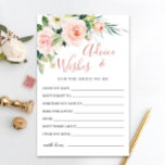 Rosa Blume Grün - Ratschläge und Wünsche Karte<br><div class="desc">Blush Pink Blume Greenery Advice & Wishings Card. Persönlich mit dem Namen der Braut und dem Datum der Dusche. Für weitere Anpassungen klicken Sie bitte auf den Link "Weiter anpassen". Wenn Sie Hilfe benötigen,  kontaktieren Sie mich bitte.</div>