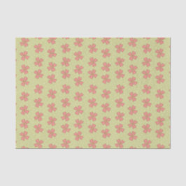 Rosa Blume Hellgrüner Polka Dot Hübsch Seidenpapier