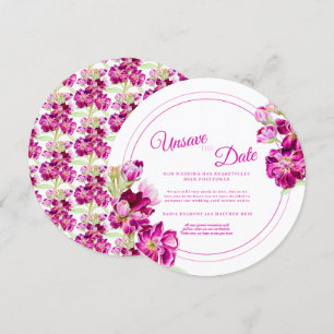 Rosa Blume Hochzeit unspeichern das Datum rund Einladung