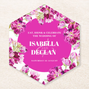 Rosa Blume Hochzeit Untersetzer