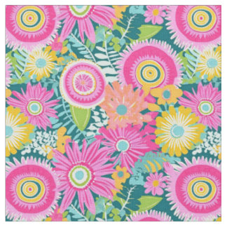 Rosa Blume im Boho-Stil Stoff
