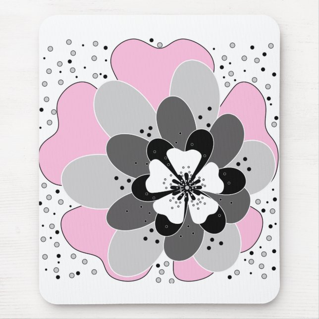 Rosa Blume im Frühjahr Mousepad (Vorne)