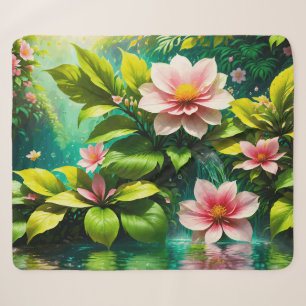 Rosa Blume im Wasser Sherpadecke