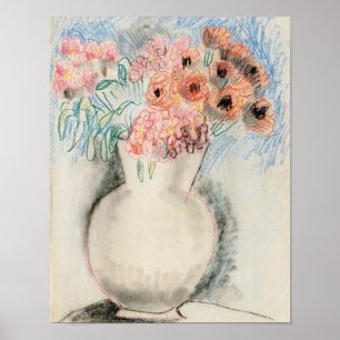 Rosa Blume in einer Vase   Christopher Wood Poster